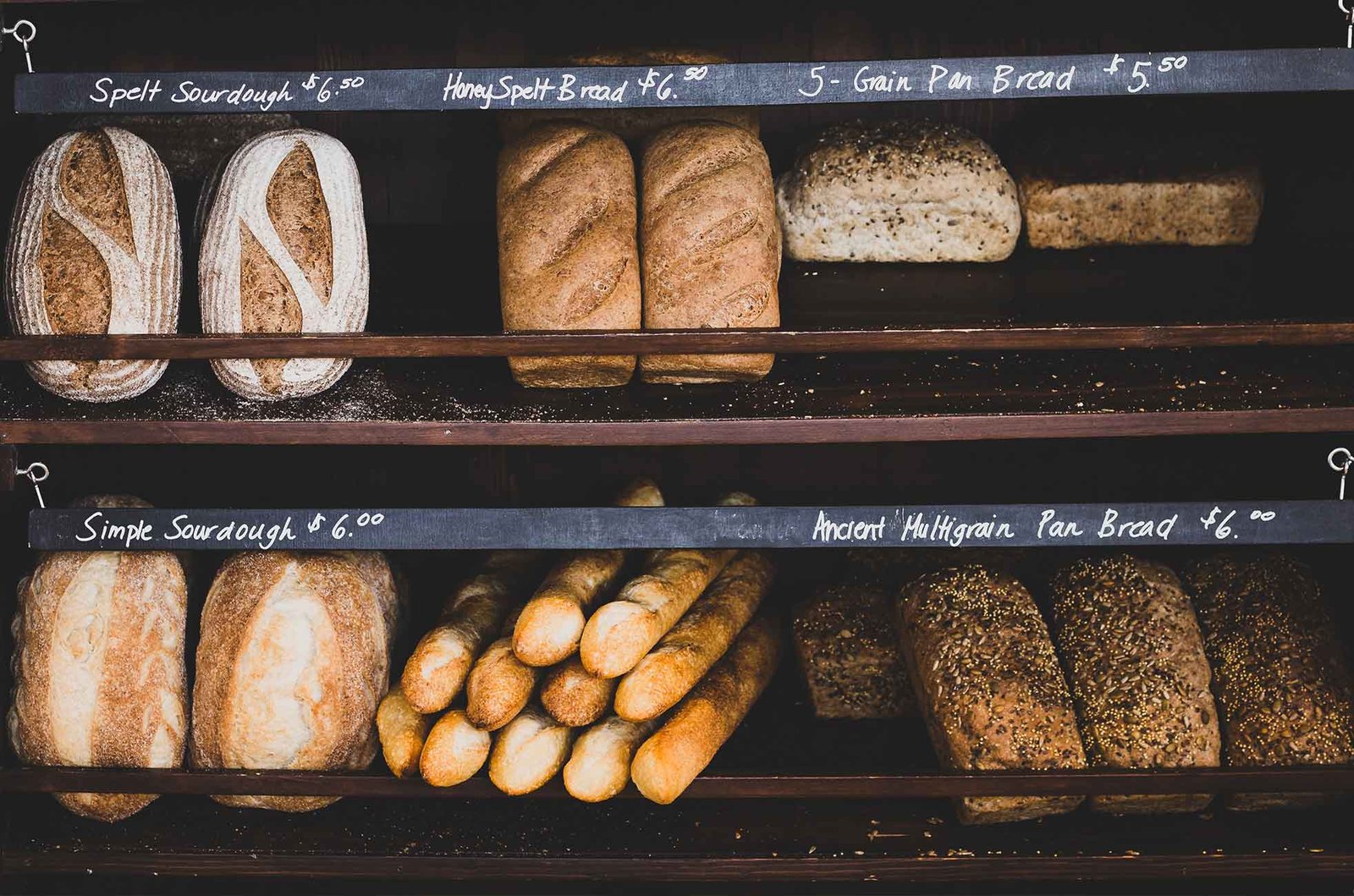 Baked Bread on Shelves